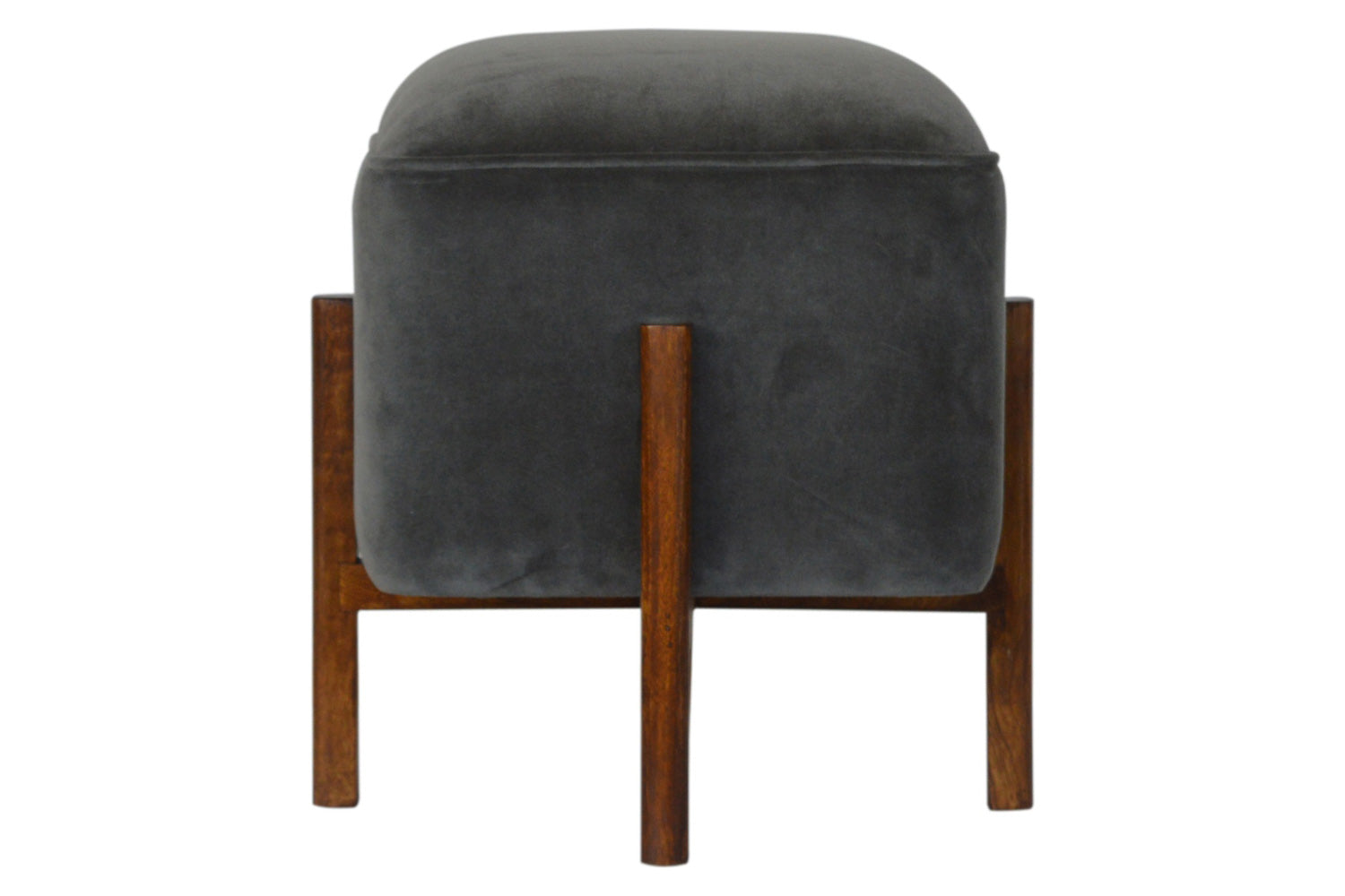 Artisan - Footstool with Solid Wood Legs