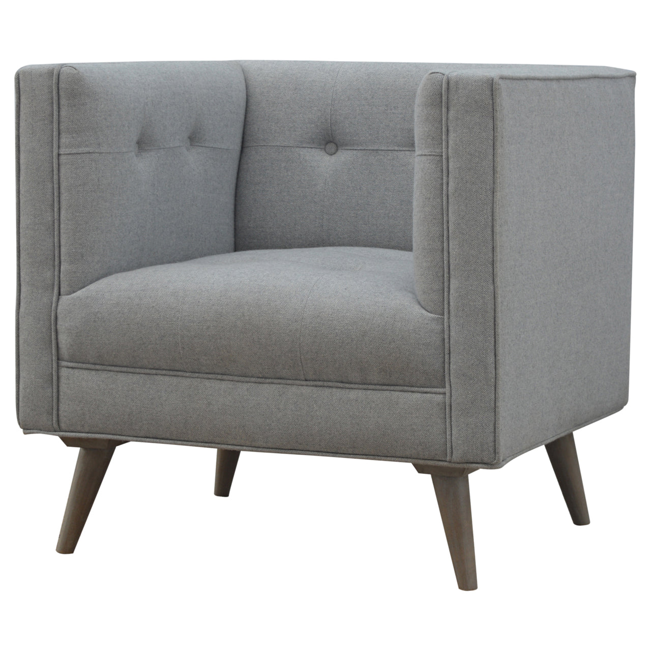 Artisan - Armchair in Gray, Tweed