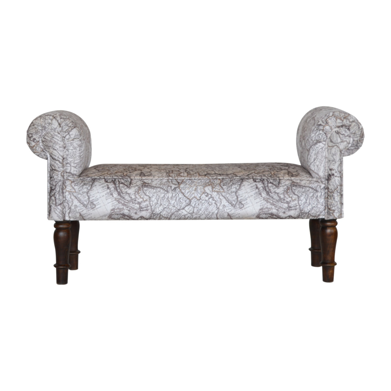 Artisan - Map Printed Bedroom Bench