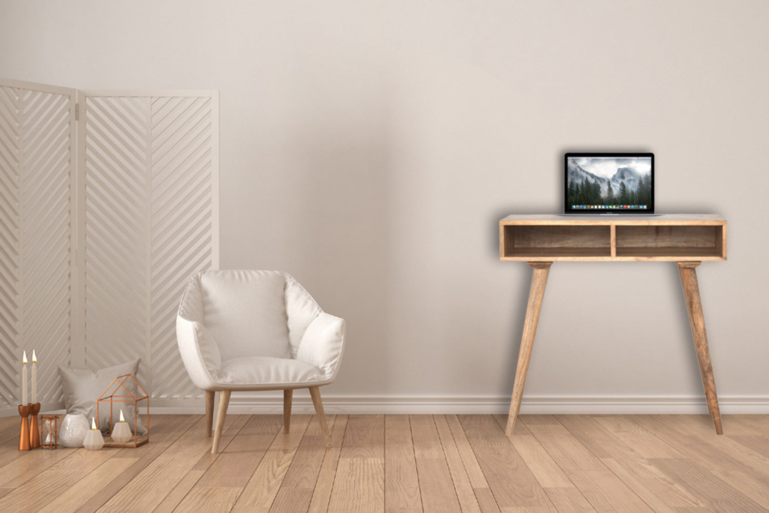Artisan - Nordic Style Open Shelf Writing Desk