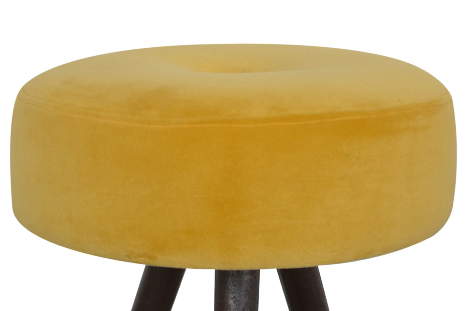 Artisan - Mustard Velvet Tripod Footstool