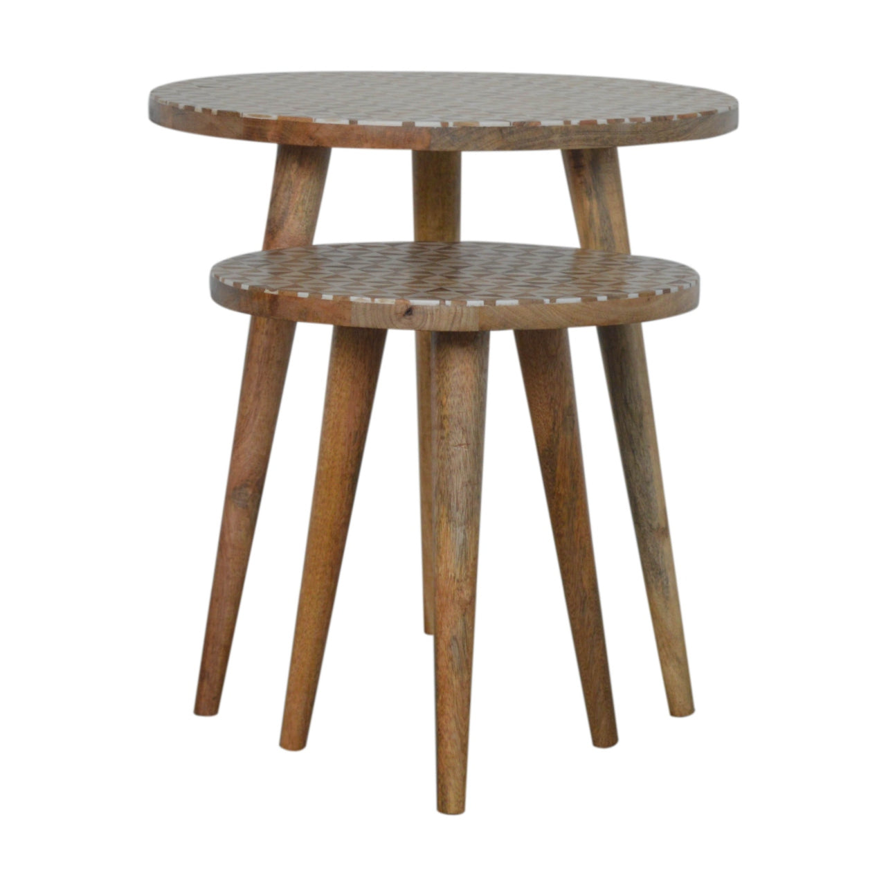 Artisan - Pattern Footstool Set of 2 in White