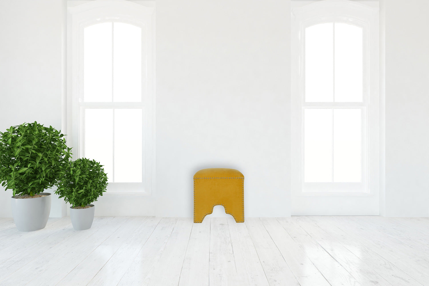 Artisan - Mustard Studded Footstool