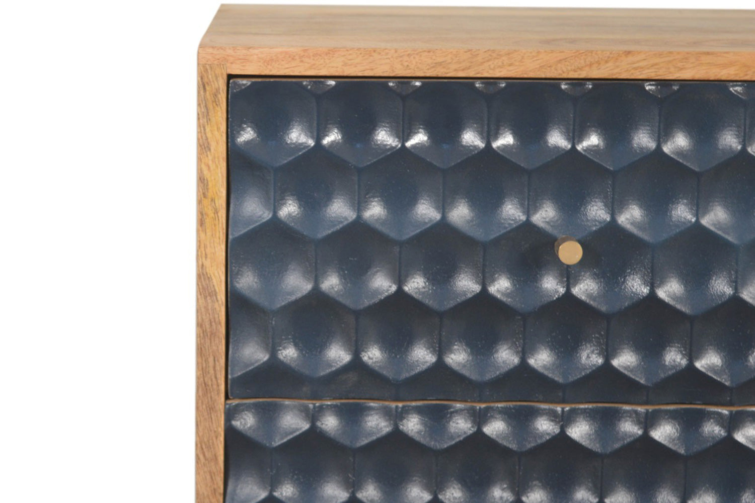 Artisan - Navy Blue Honeycomb Bedside