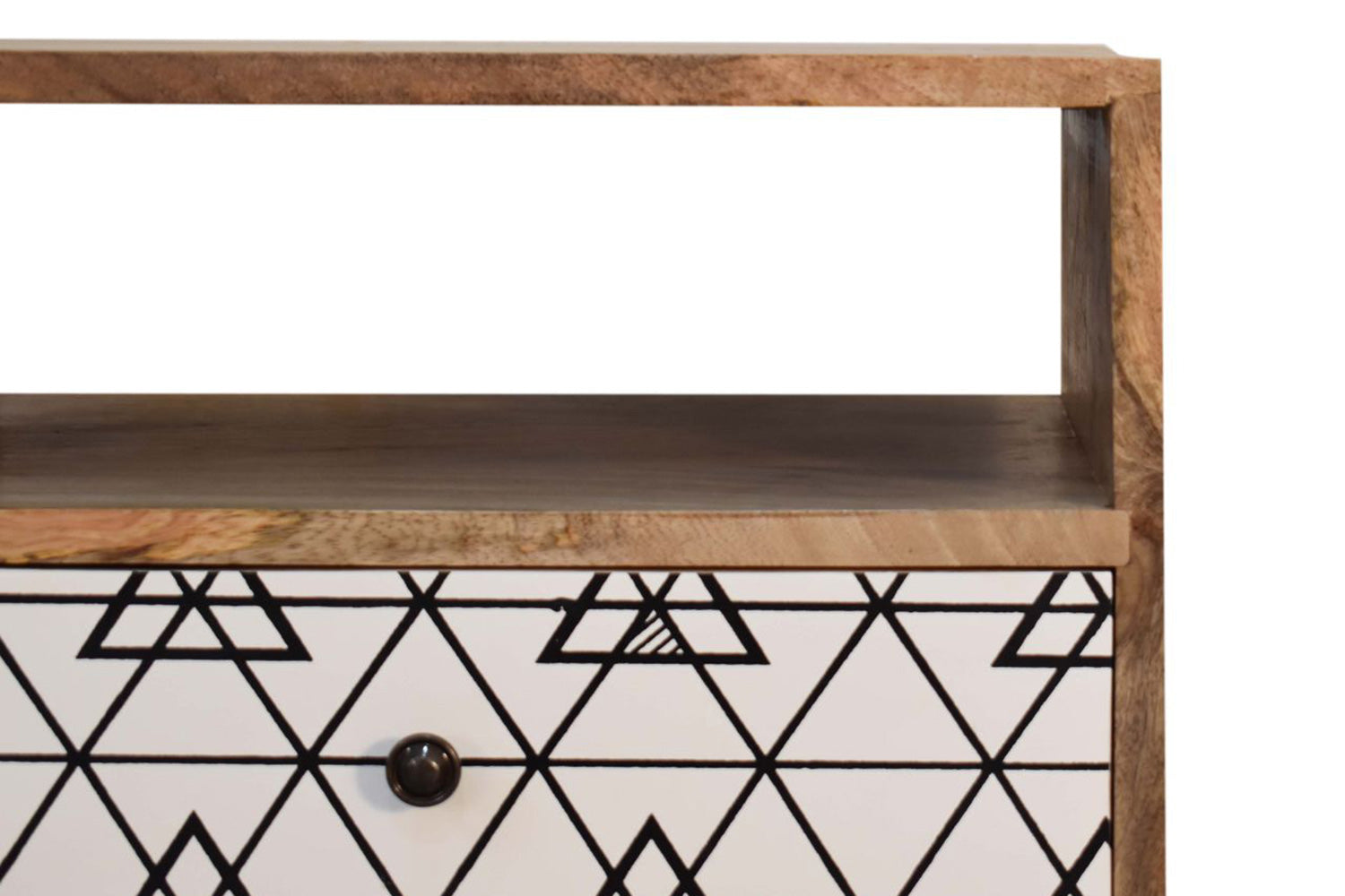 Artisan - Triangle Printed Bedside with Open Slot