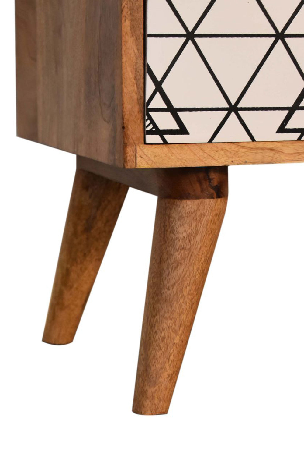 Artisan - Triangle Printed Bedside with Open Slot