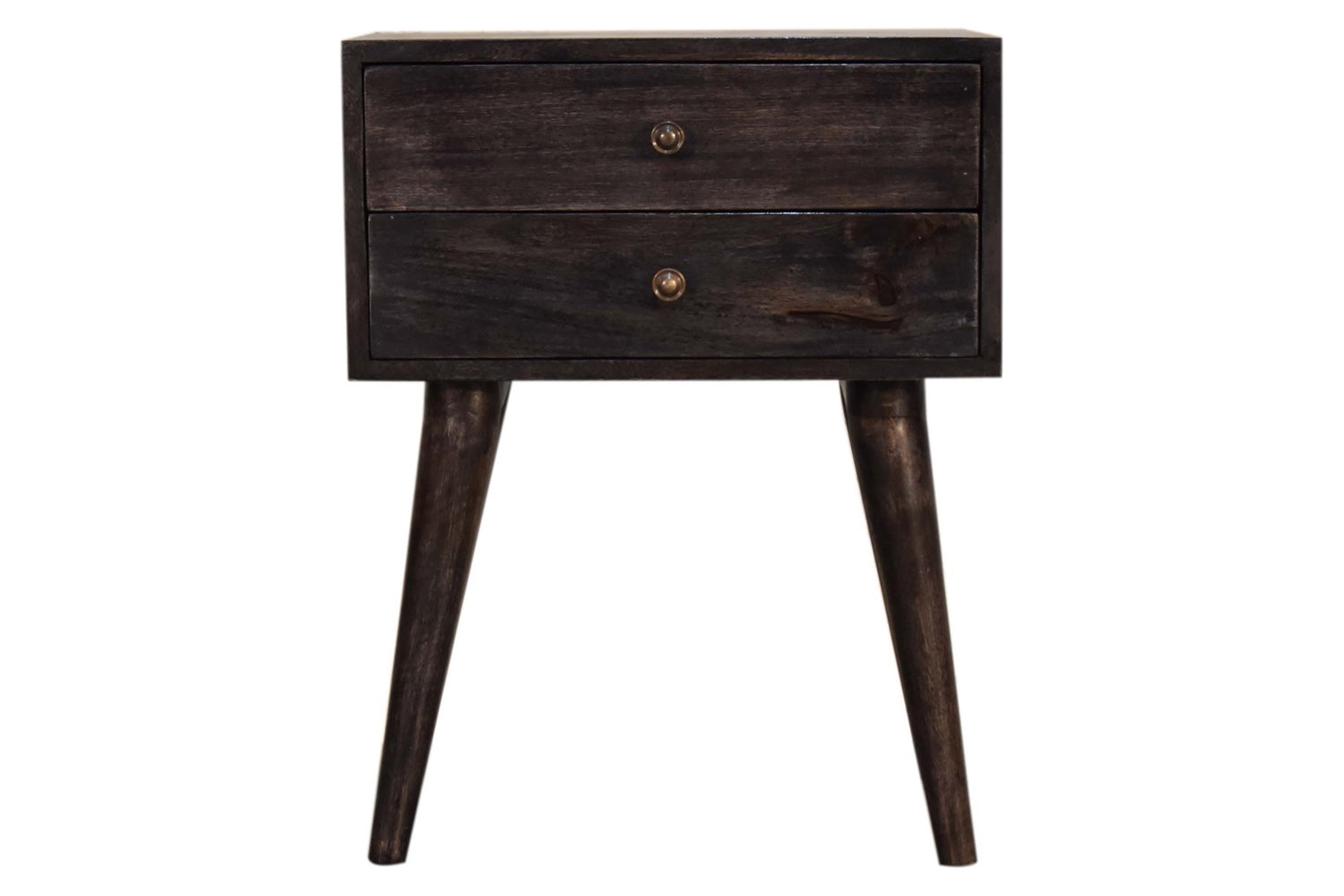 Artisan - Modern Solid Wood Bedside in Ash Black