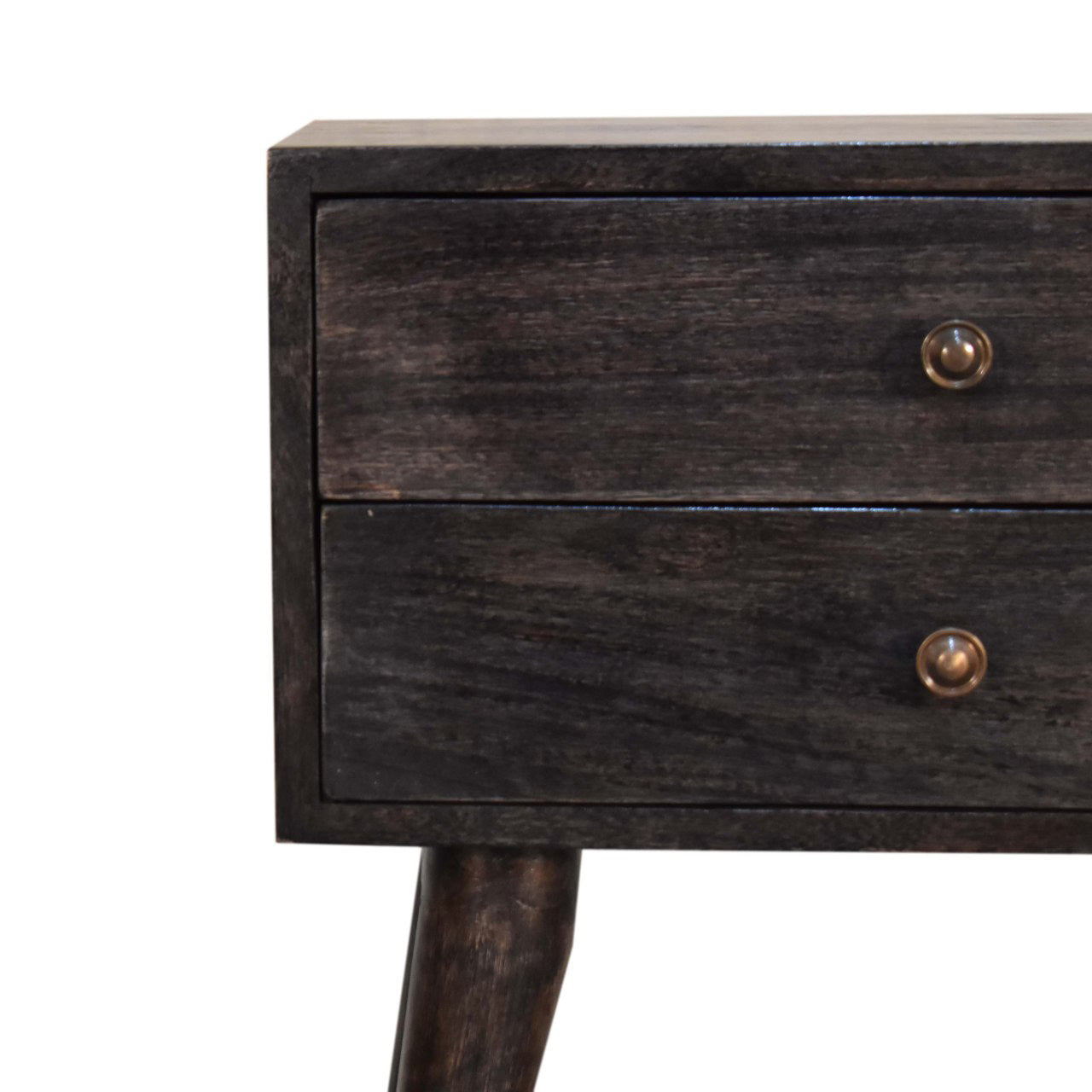 Artisan - Modern Solid Wood Bedside in Ash Black