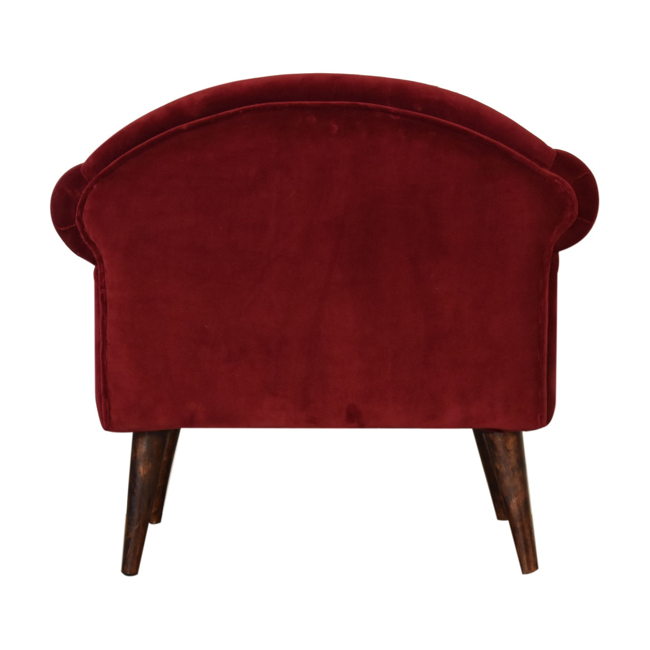 Artisan - Nordic Style Armchair in Wine, Velvet