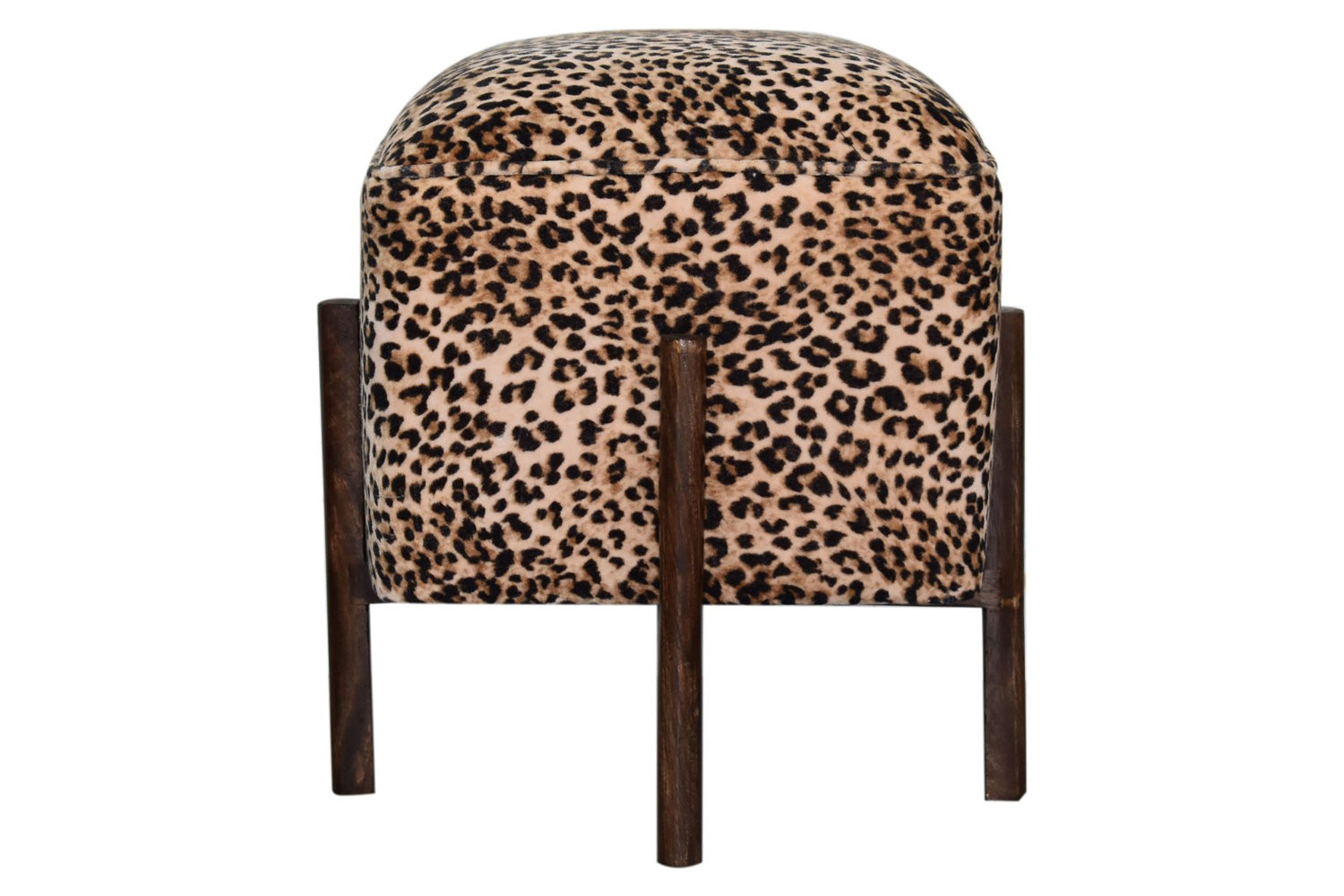 Artisan - Footstool with Solid Wood Legs