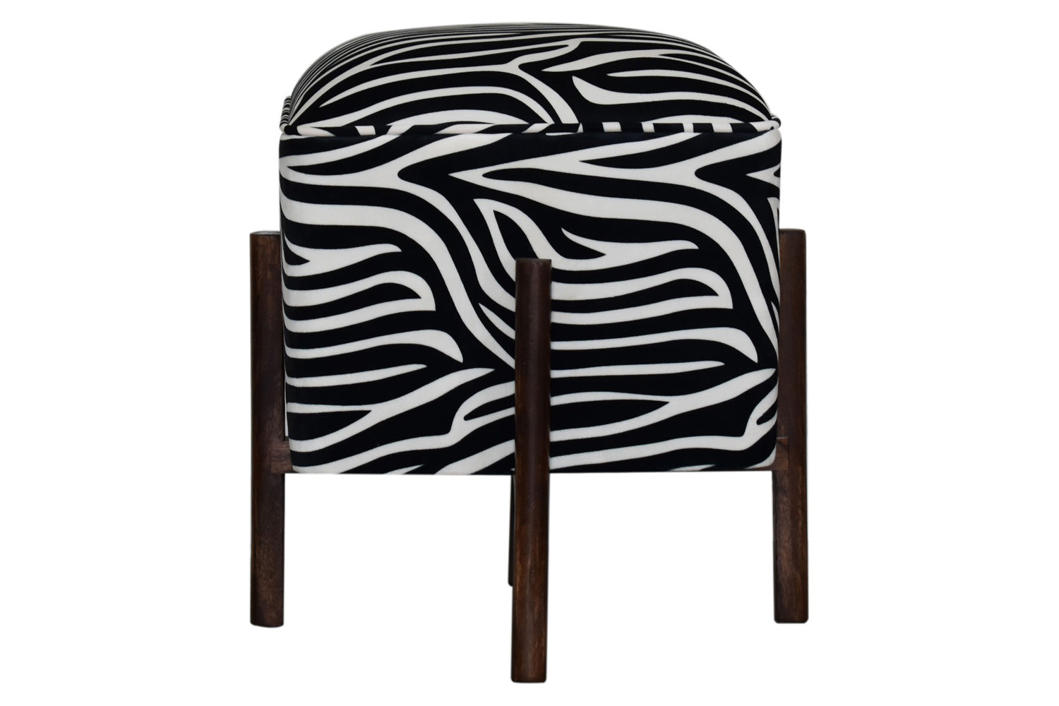 Artisan - Footstool with Solid Wood Legs