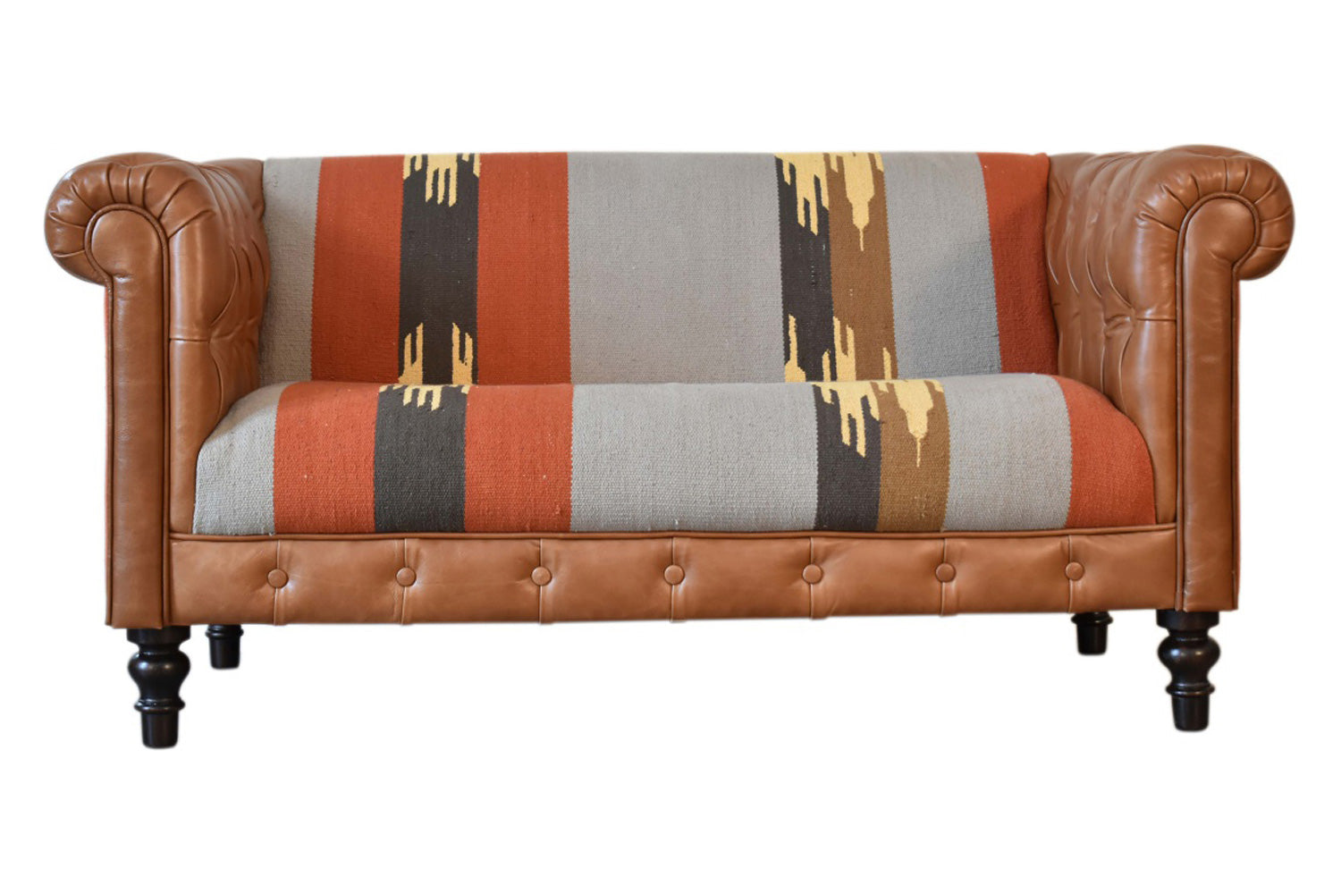 Artisan - Chesterfield Sofa in 2 Seater, Durrie/Leather
