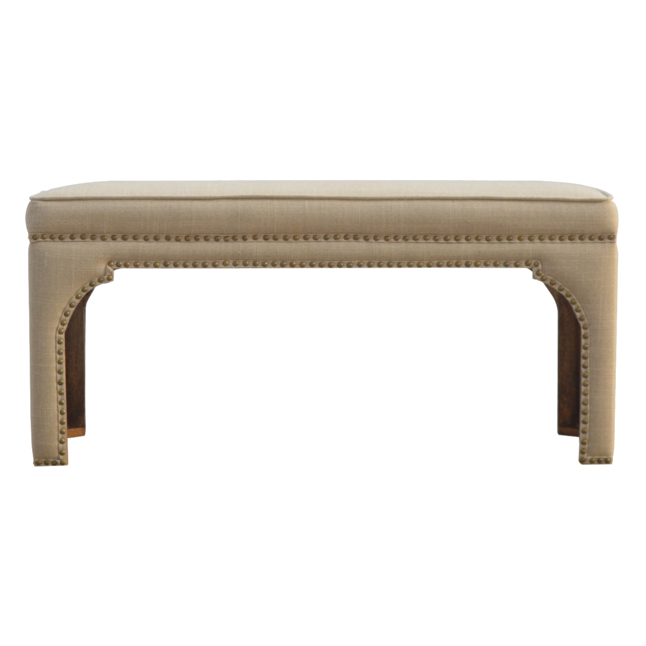 Artisan - Occasional Bench in Mud, Linen