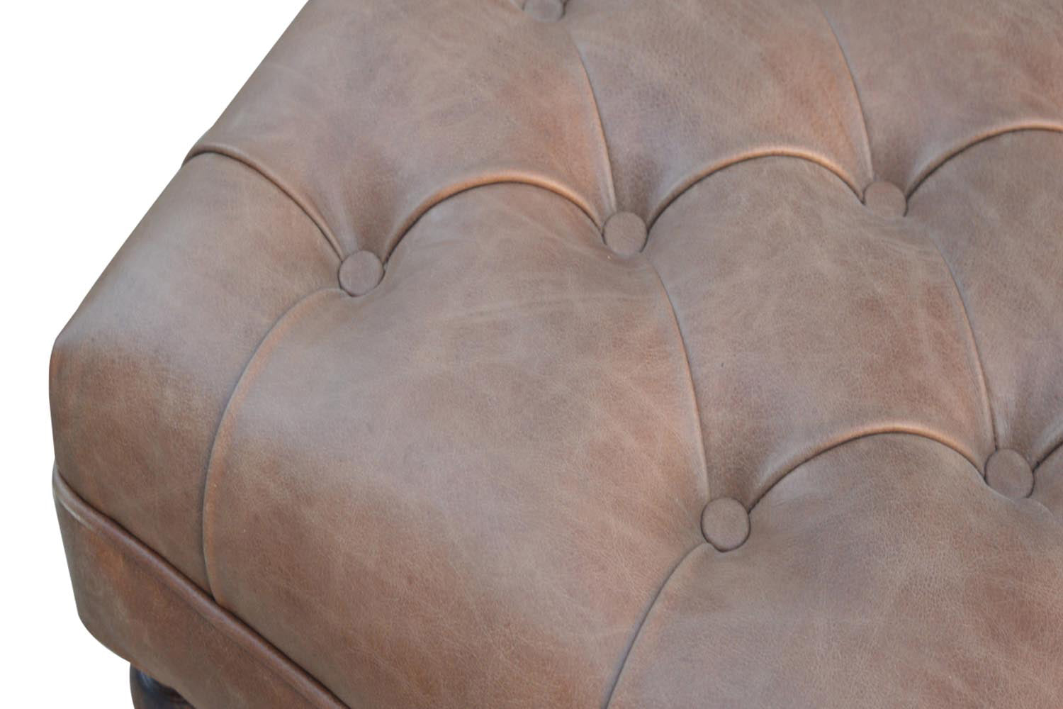 Artisan - Bench with Castor Legs in Buffalo Lether