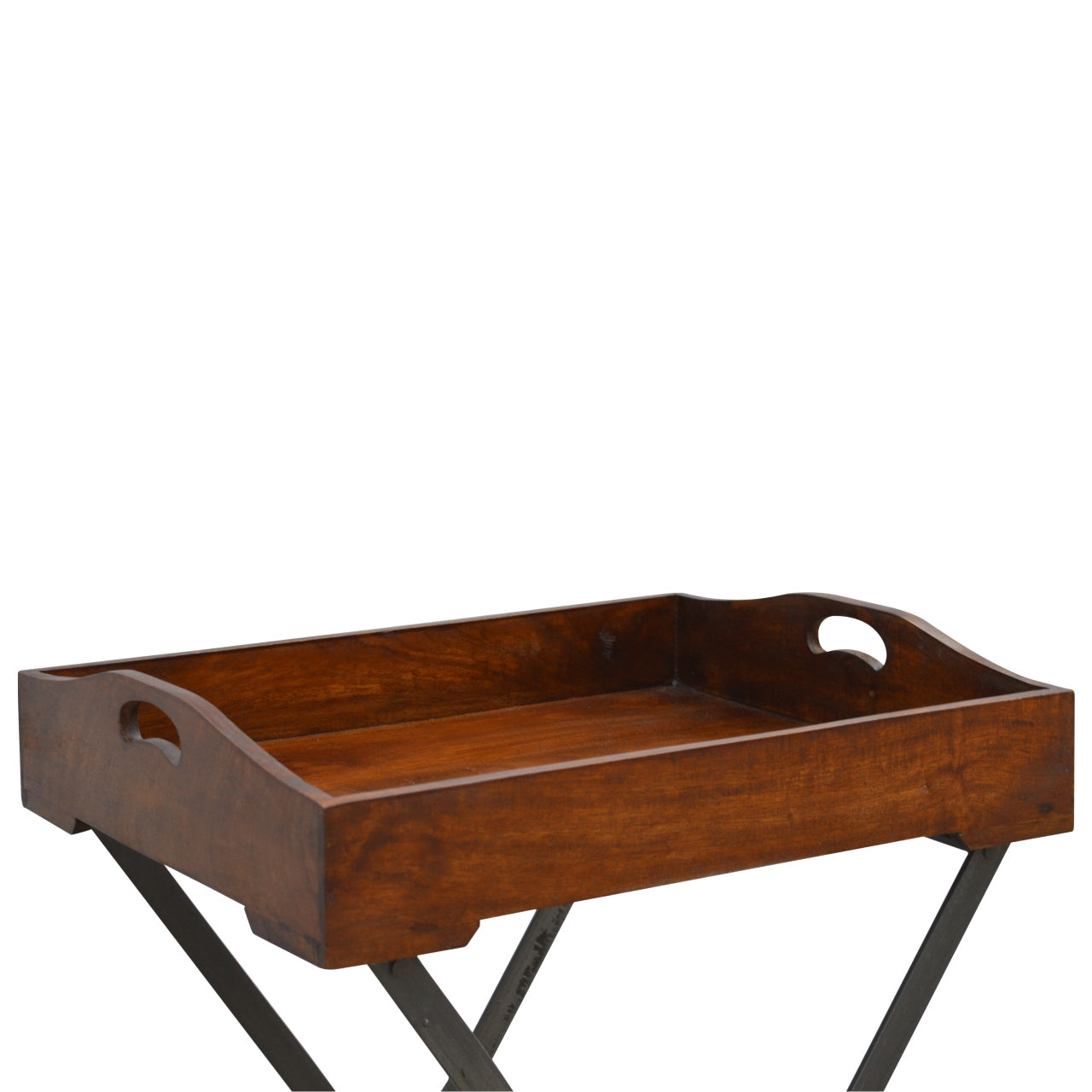 Artisan - Tray with Cross Iron Base in Wood