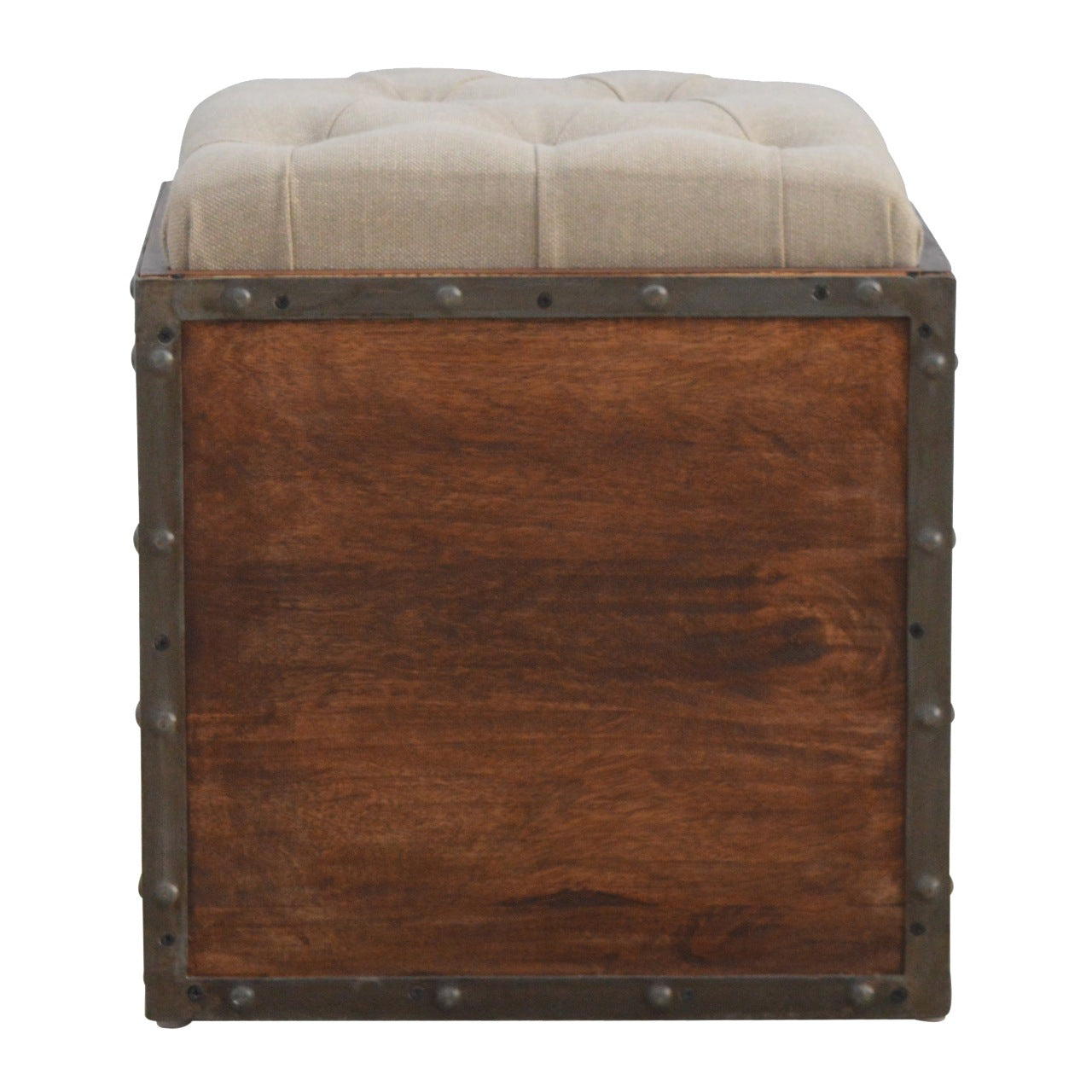 Artisan - Padded Storage Footstool in Iron