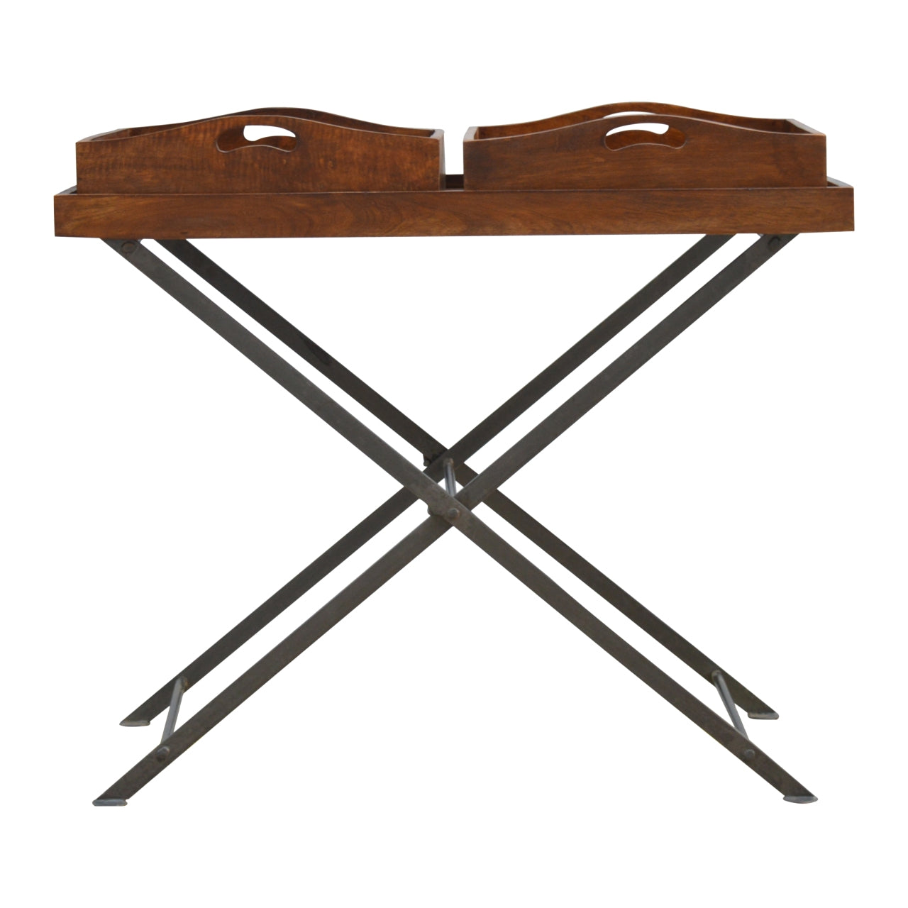 Artisan - Industrial Butler Tray in Chestnut, Metal