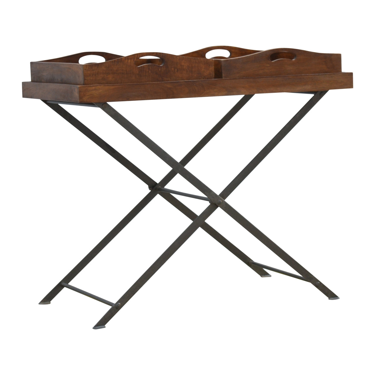 Artisan - Industrial Butler Tray in Chestnut, Metal