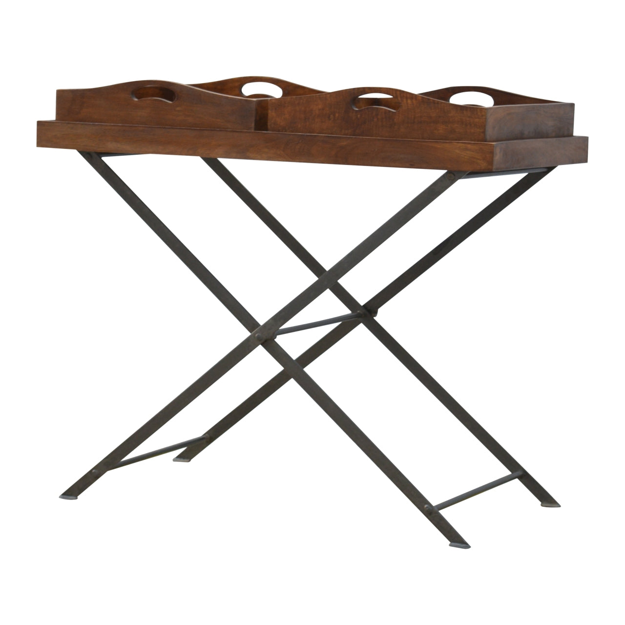 Artisan - Industrial Butler Tray in Chestnut, Metal
