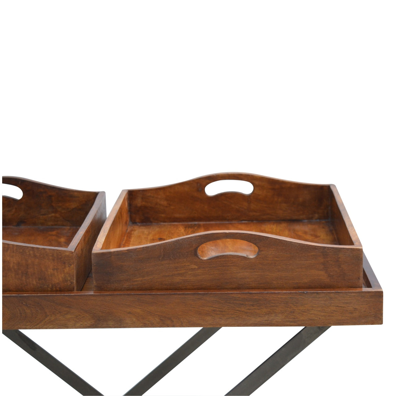 Artisan - Industrial Butler Tray in Chestnut, Metal