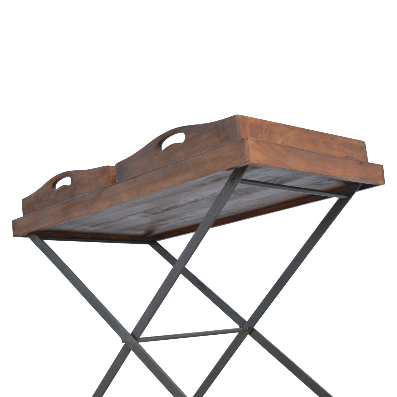 Artisan - Industrial Butler Tray in Chestnut, Metal
