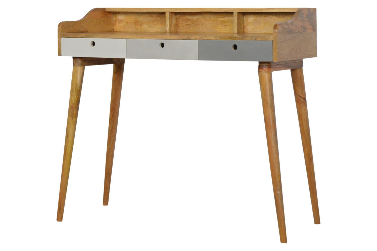 Artisan - Gray Painted Gallery Back Writing Desk