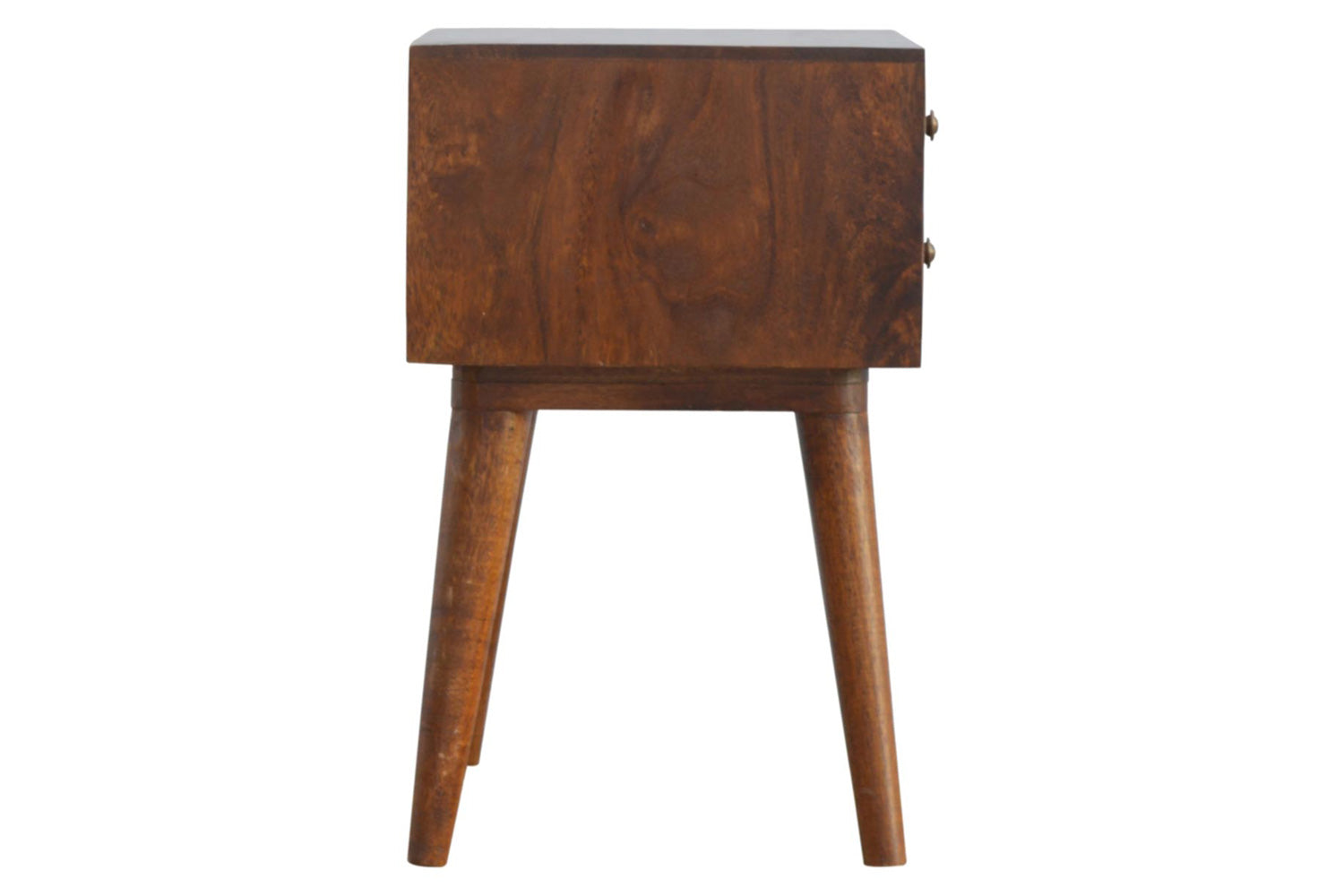Artisan - Geometric Brass Inlay Bedside 2 Drawers