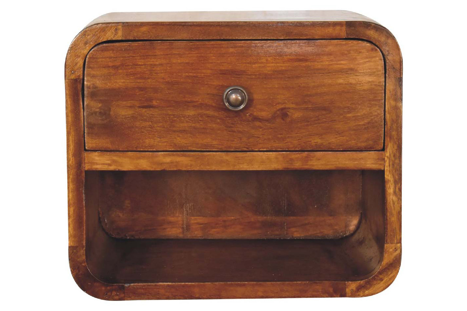 Artisan - Curved Mini Wall Mounted Open Slot Bedside