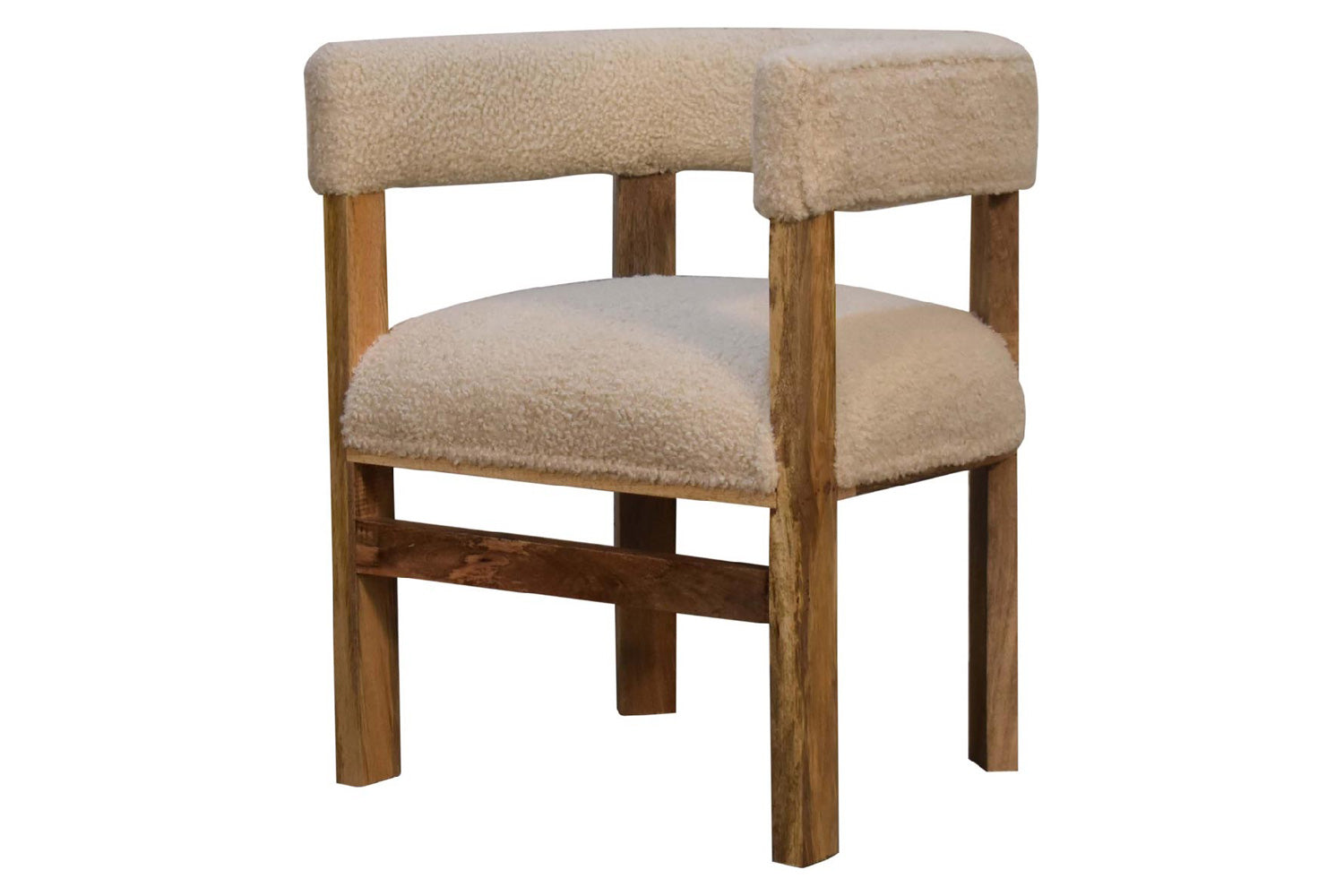 Artisan - Boucle Cream Solid Wood Chair
