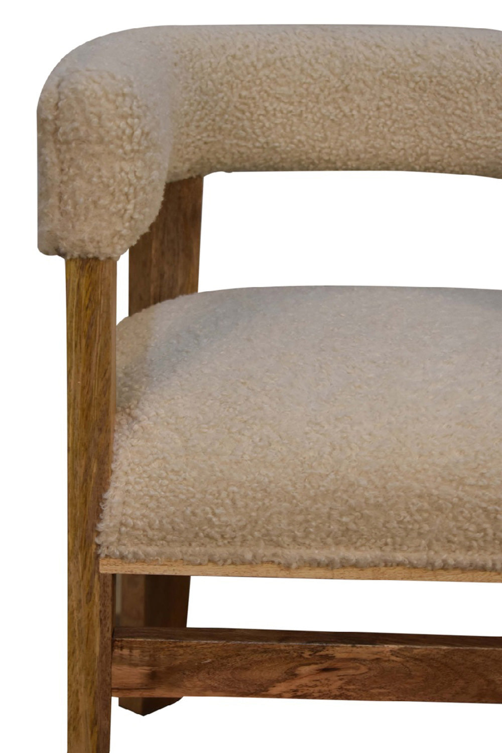 Artisan - Boucle Cream Solid Wood Chair