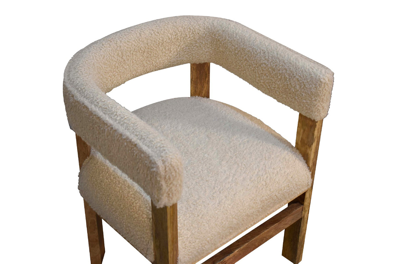 Artisan - Boucle Cream Solid Wood Chair
