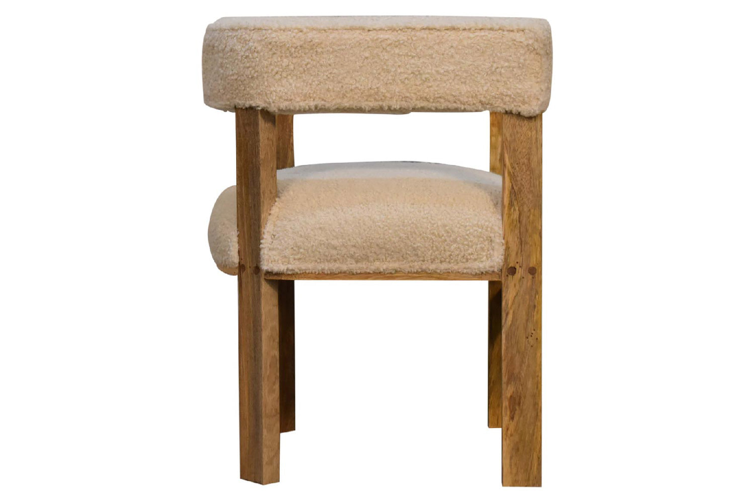 Artisan - Boucle Cream Solid Wood Chair