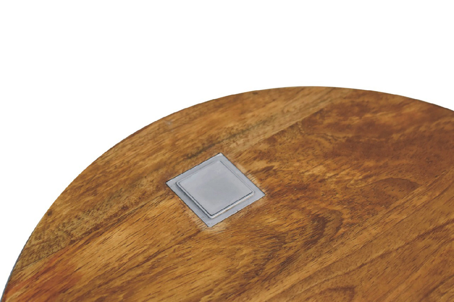 Artisan - Single Rounded Bedside Table with Reading Light in Chestnut