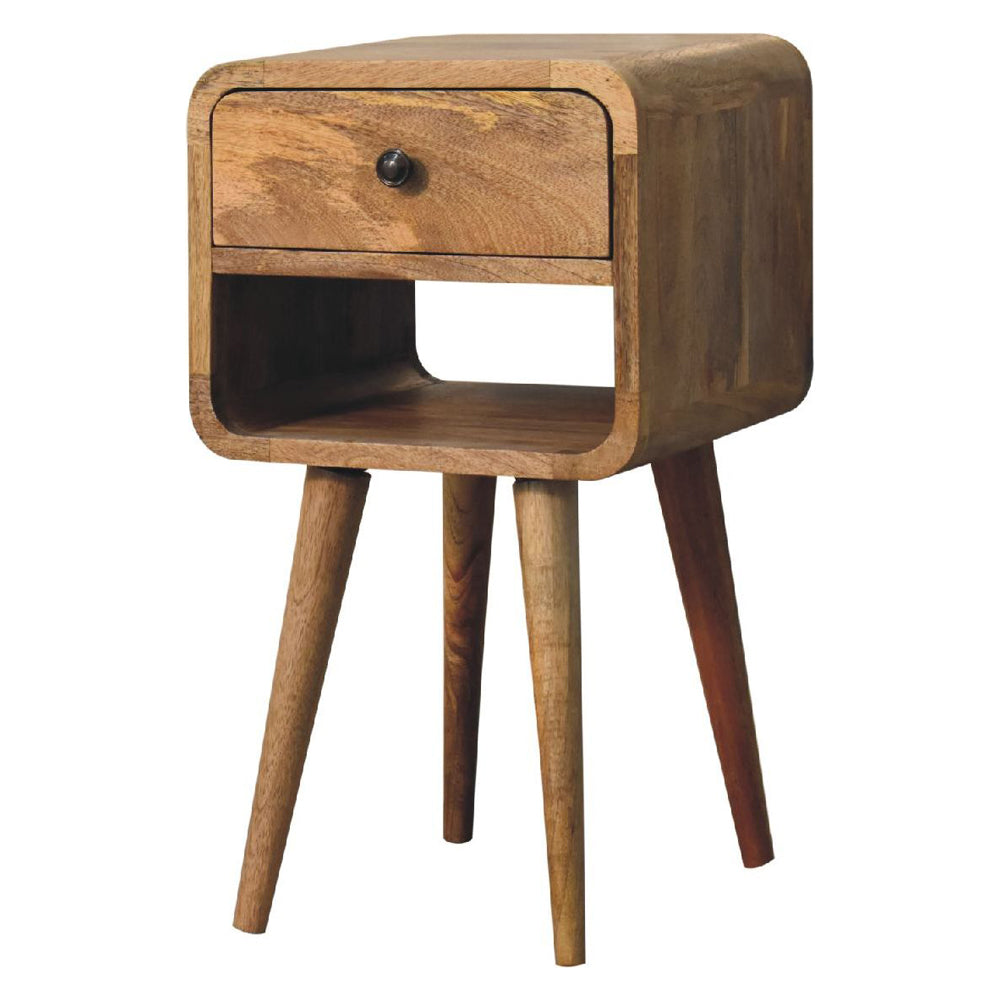 Artisan - Mini Oak-Ish Curve Lower Nightstand