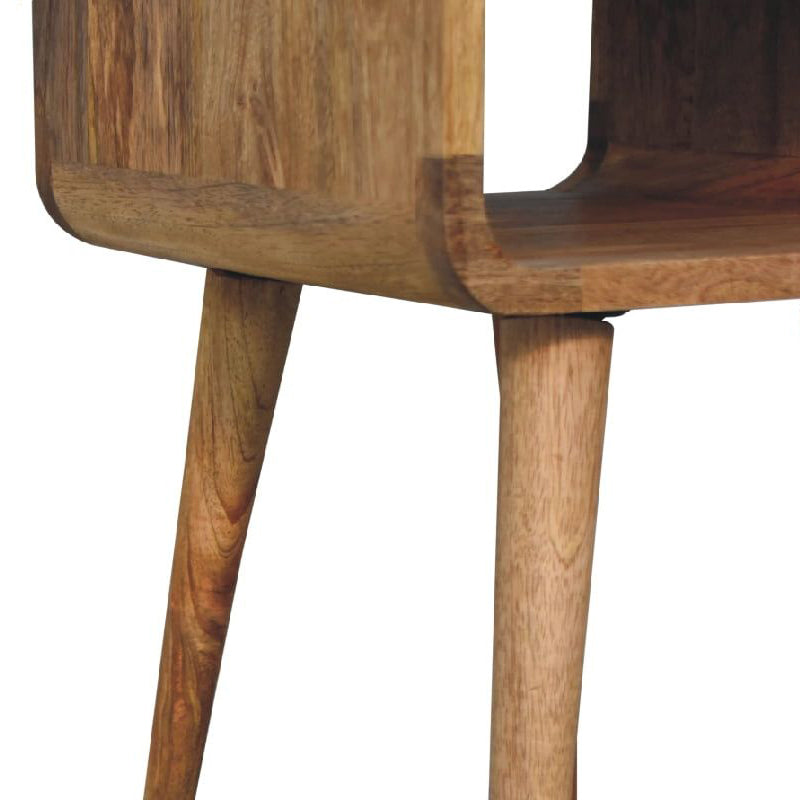 Artisan - Mini Oak-Ish Curve Lower Nightstand