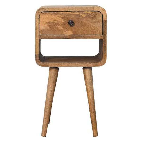 Artisan - Mini Oak-Ish Curve Lower Nightstand