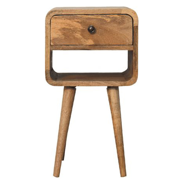 Artisan - Mini Oak-Ish Curve Lower Nightstand