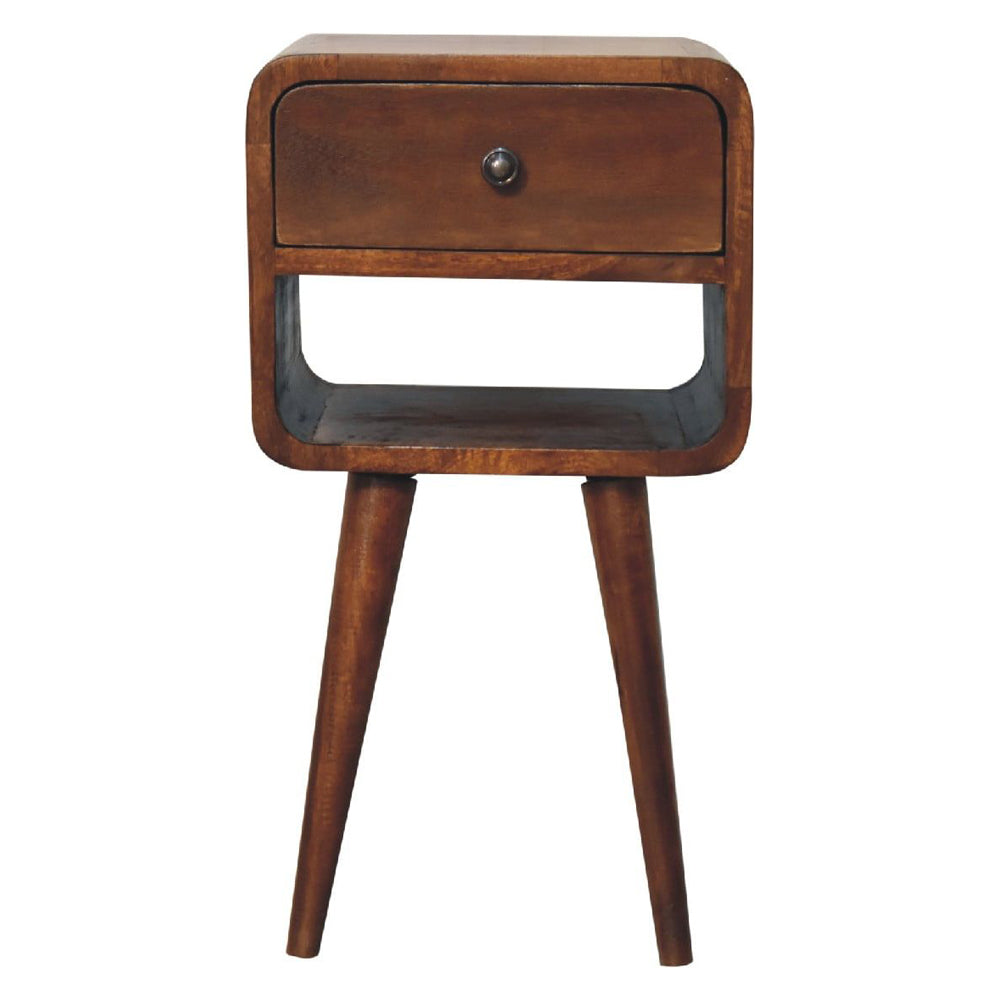 Artisan - Mini Chestnut Curve Lower Nightstand