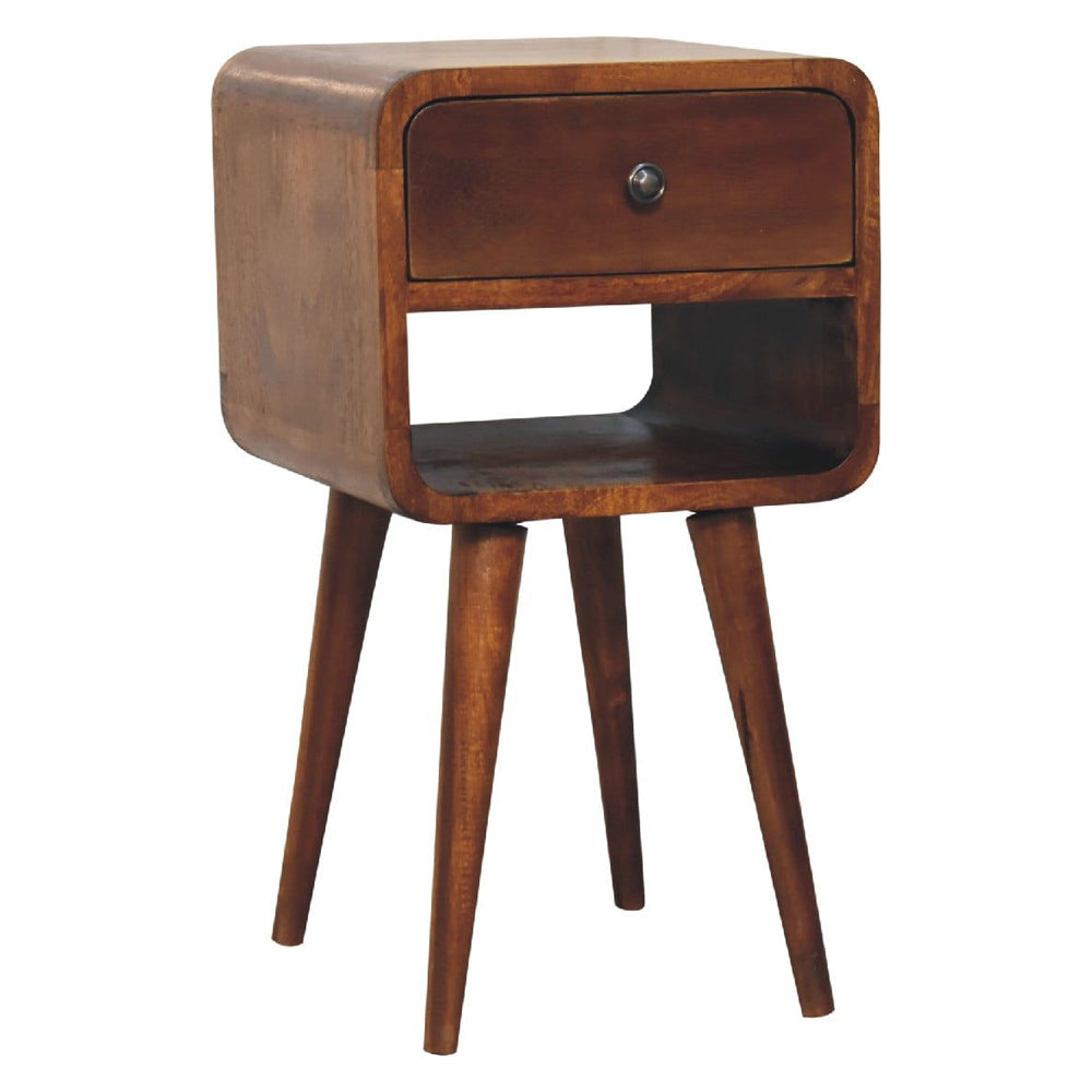 Artisan - Mini Chestnut Curve Lower Nightstand