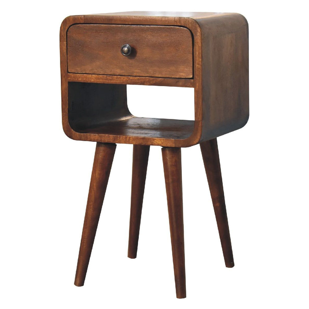 Artisan - Mini Chestnut Curve Lower Nightstand