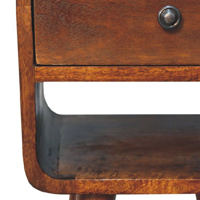 Artisan - Mini Chestnut Curve Lower Nightstand