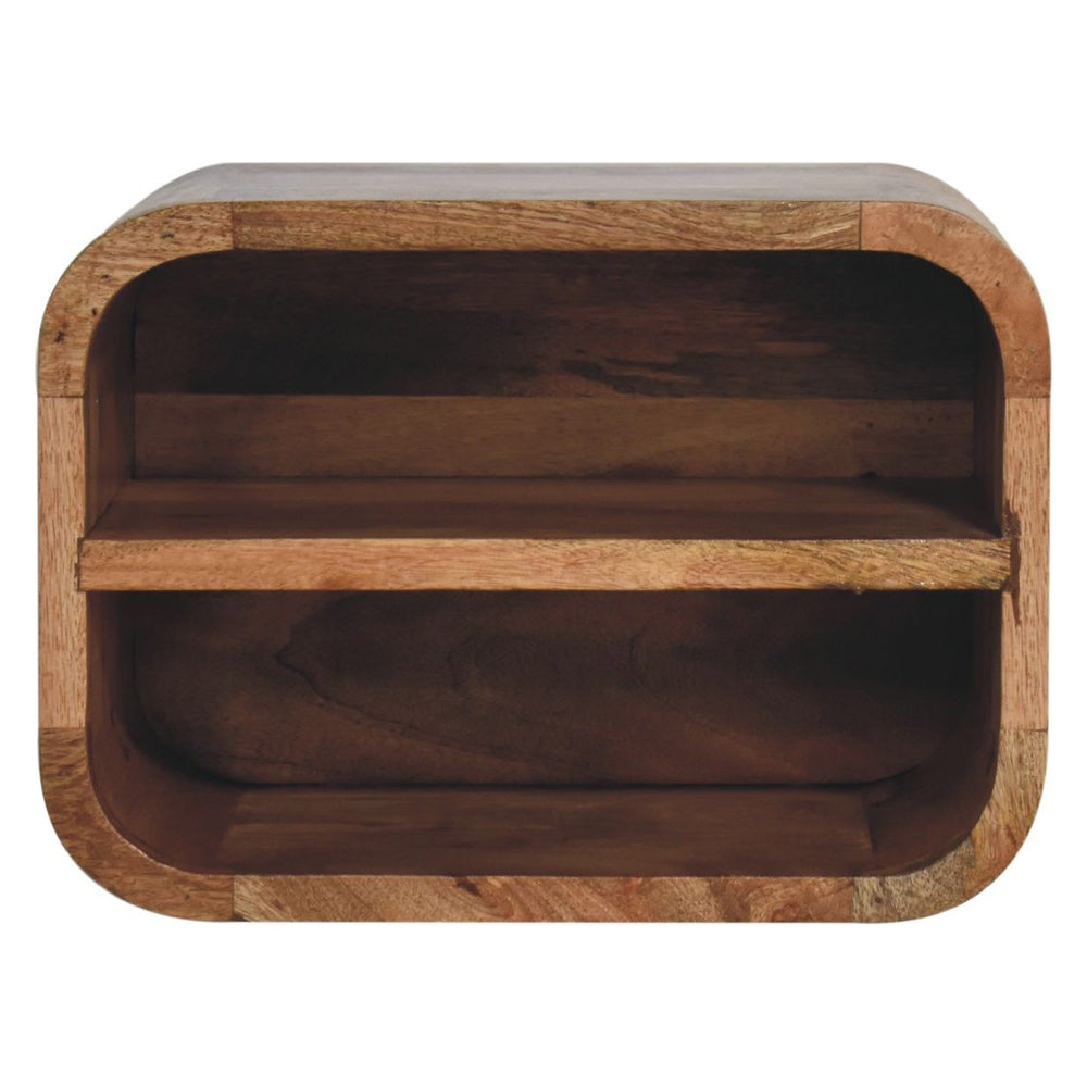 Artisan - Oak-Ish Floating Open Curve Nightstand