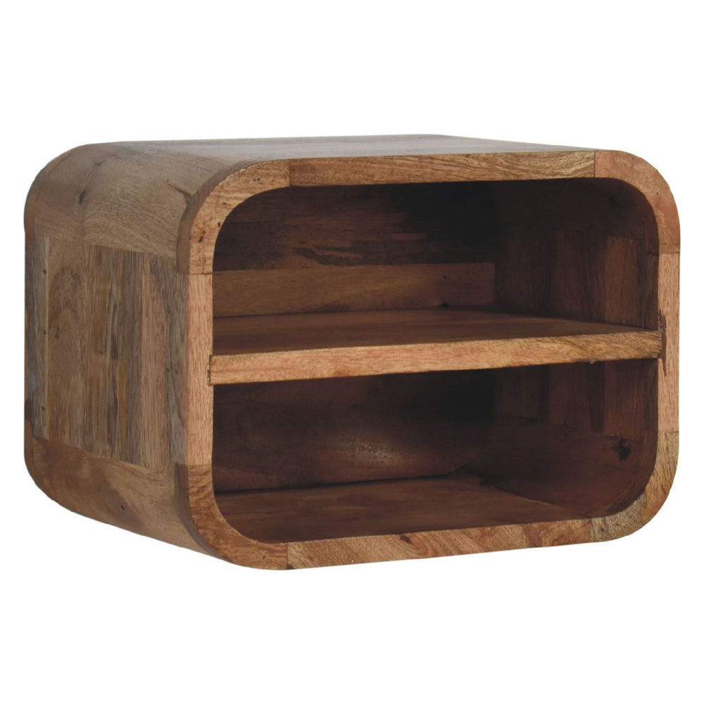 Artisan - Oak-Ish Floating Open Curve Nightstand