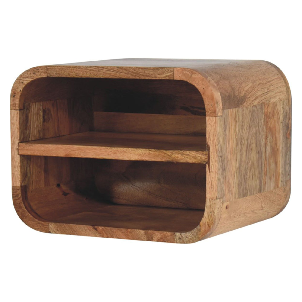 Artisan - Oak-Ish Floating Open Curve Nightstand