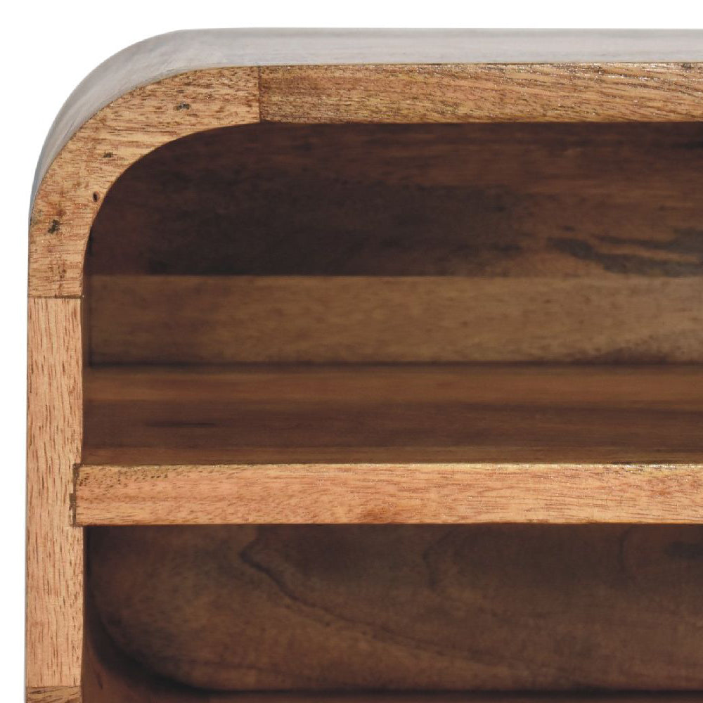 Artisan - Oak-Ish Floating Open Curve Nightstand
