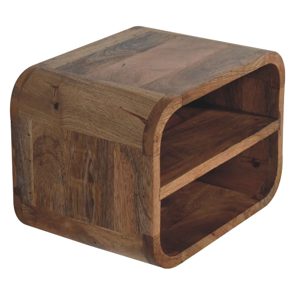 Artisan - Oak-Ish Floating Open Curve Nightstand