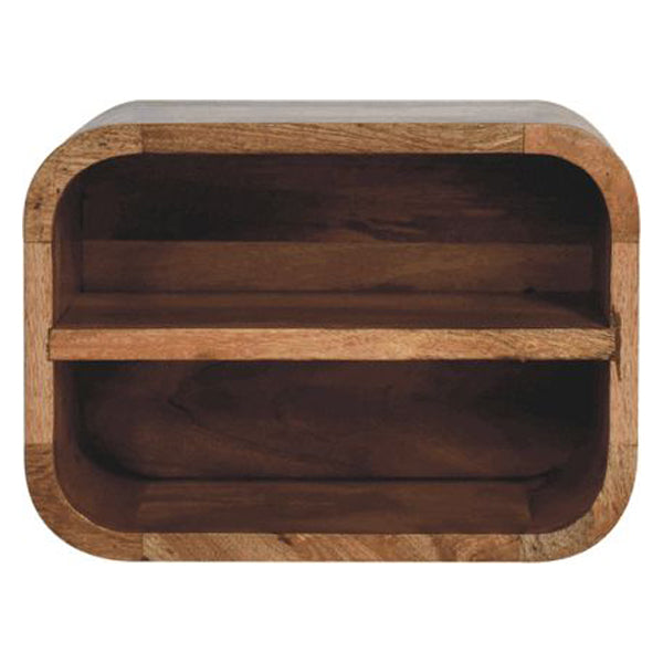 Artisan - Oak-Ish Floating Open Curve Nightstand