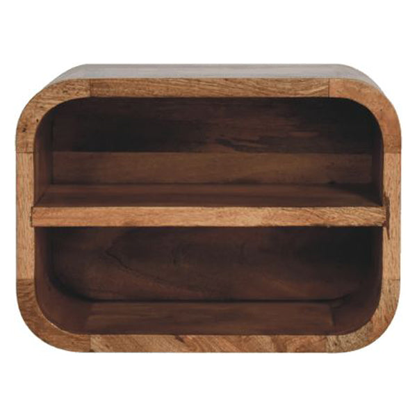 Artisan - Oak-Ish Floating Open Curve Nightstand