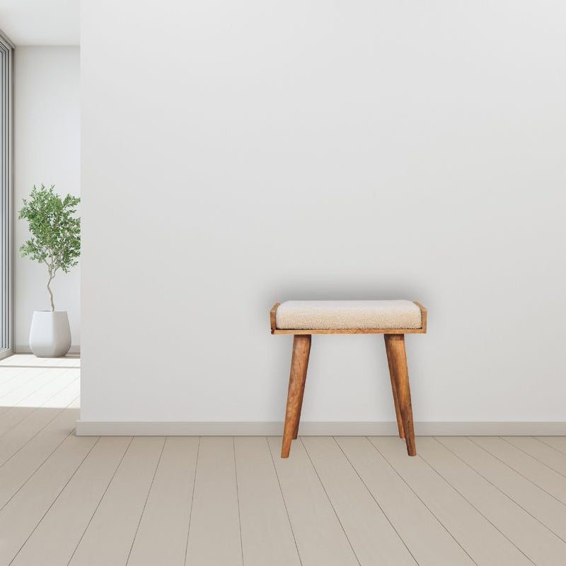 Artisan - Boucle Cream Tray Style Footstool