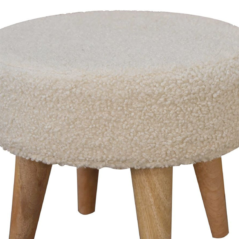 Artisan - Cream Boucle Petite Footstool